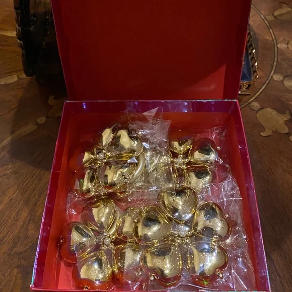 ❤️ Set of 6 unique handmade heart shaped beaded napkin holders napkin rings - Picture 3 of 8